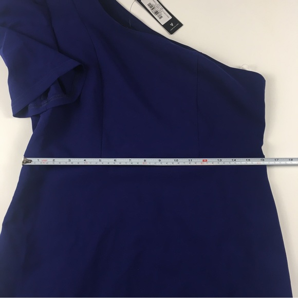 NWT Lulu's blue stay gorgeous one shoulder unique mini dress size XL - Picture 10 of 13